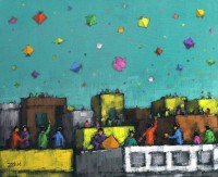Zahid Saleem, 16 x 13 Inch, Acrylic on Canvas, Cityscape Painting, AC-ZS-126